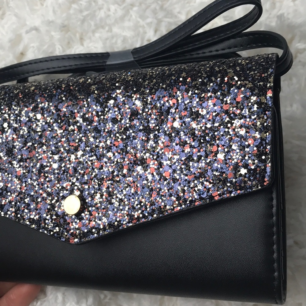 NWOT A New Day Black Glitter Crossbody Bag - Picture 3 of 8